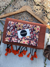Orange Handloom Cotton Saree With  Kalmkari Print Blouse